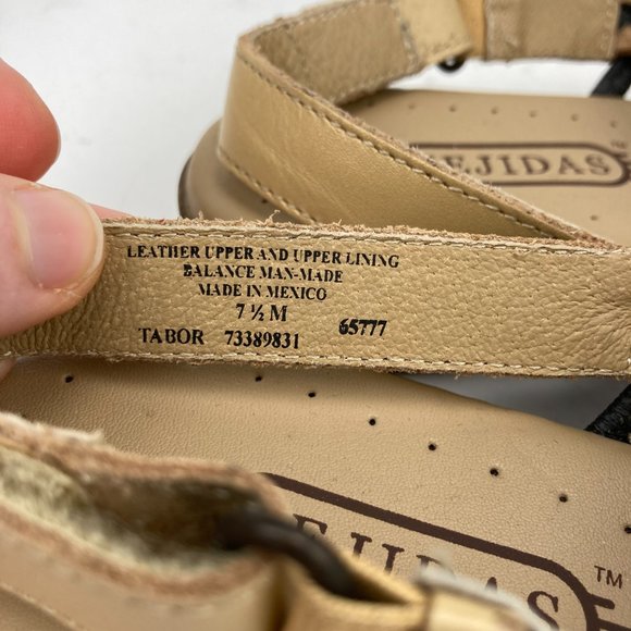 Tejidas Leather Brown Weave Sandals 7.5 - Picture 7 of 11